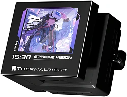Система водяного охлаждения Thermalright Stream Vision 360 Soc-AM5/AM4/1200/1700/1851 черный 4-pin 28.1dB Al LCD Ret (S-VISION-360-BL)