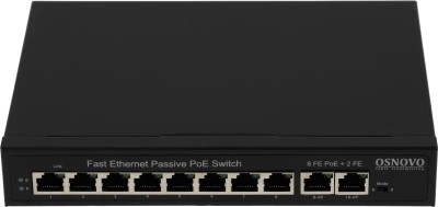 Коммутатор Osnovo SW-21000/A(120W) (L2) 8PoE 120W неуправляемый