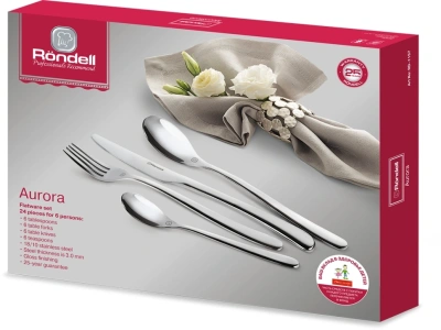 Набор столовых приборов Rondell Aurora RD-1157 набор из 24предм. стальной