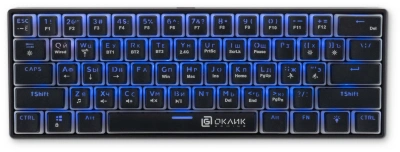 Клавиатура Оклик K763W механическая черный USB беспроводная BT/Radio Multimedia for gamer LED (1920548)