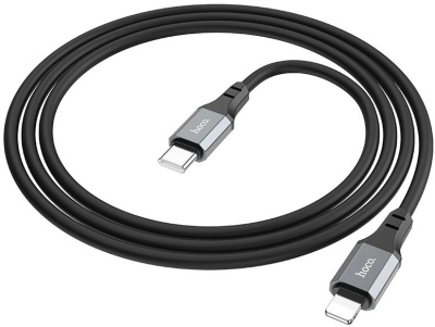 Кабель Hoco X86 iP Spear PD X86 IP USB Type-C (m)-Lightning (m) 1м черный коробка