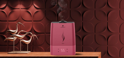 Увлажнитель воздуха Loriot Vega 25Вт (ультразвуковой) бордовый/черный