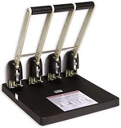 Дырокол Kw-Trio Heavy Duty 954 макс.:150лист. металл/пластик черный отв.:4 с линейкой