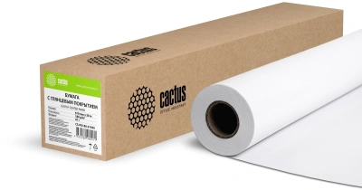 Бумага Cactus CS-PG180-61030 24"(A1) 610мм-30м/180г/м2/белый глянцевое для струйной печати втулка:50.8мм (2")