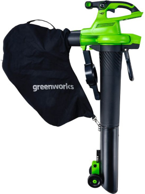 Воздуходувка-пылесос Greenworks GD40BV пит.:от аккум. зеленый/черный