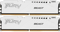 Память DDR5 2x16GB 5600MHz Kingston KF556C36BWEK2-32 Fury Beast White Expo RTL Gaming PC5-44800 CL36 DIMM 288-pin 1.25В kit single rank с радиатором Ret
