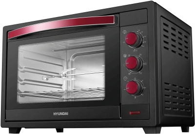 Мини-печь Hyundai MIO-HY102 50л. 2000Вт черный/красный