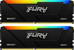 Память DDR4 2x16GB 3600MHz Kingston KF436C18BB2AK2/32 Fury Beast RGB RTL Gaming PC4-28800 CL18 DIMM 288-pin 1.35В dual rank с радиатором Ret