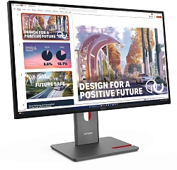 Монитор Lenovo 27" ThinkVision P27QD-40 черный IPS LED 4ms 16:9 HDMI матовая HAS Piv 1500:1 350cd 178гр/178гр 2560x1440 120Hz DP QHD USB 6.8кг