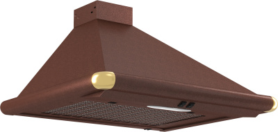 Вытяжка каминная Elikor Сатурн 60П-180-В1Л медный антик/золотистый управление: кнопочное (1 мотор)
