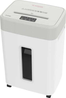 Шредер Gladwork Energy P-25CD серый (секр.P-4) фрагменты 22лист. 35лтр. скрепки скобы пл.карты CD