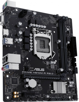 Материнская плата Asus PRIME H510M-R R2.0-SI Soc-1200 Intel H470 2xDDR4 mATX AC`97 8ch(7.1) GbLAN+VGA+HDMI White Box