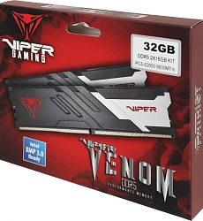 Память DDR5 2x16Gb 6600MHz Patriot PVV532G660C34K Viper Venom RTL Gaming PC5-52800 CL34 DIMM 288-pin 1.4В kit с радиатором Ret