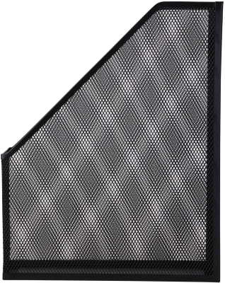 Лоток вертикальный Deli E9186 для бумаг 250х73х316мм черный металл сетка