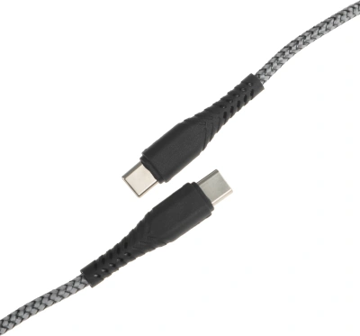 Кабель BoraSCO 52385 USB Type-C (m)-USB Type-C (m) 1м серый коробка