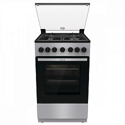 Плита Комбинированная Gorenje GK5B44SF серебристый (стеклянная крышка) реш.чугун