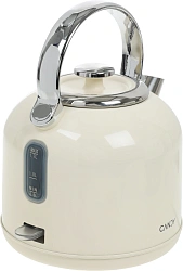 Чайник электрический Candy CK-205 1.7л. 2200Вт слоновая кость корпус: нерж.сталь