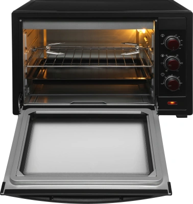 Мини-печь Hyundai MIO-HY102 50л. 2000Вт черный/красный