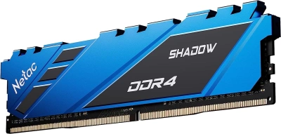 Память DDR4 8GB 3200MHz Netac NTSDD4P32SP-08B Shadow RTL Gaming PC4-25600 CL16 DIMM 288-pin 1.35В с радиатором Ret