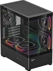 Корпус Formula Crystal U1M черный без БП mATX 1xUSB3.0 1xUSB3.1 audio bott PSU