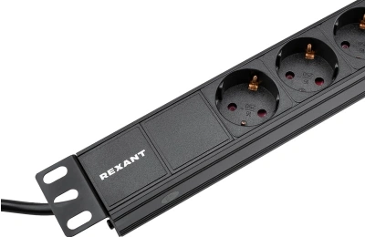 Блок распределения питания Rexant 04-0301-1 верт.размещ. 6xCEE7/4 базовые 10A C14 2м