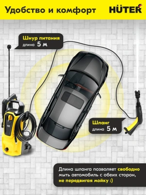 Минимойка Huter M135-HP 1650Вт (70/8/13)