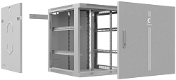 Шкаф коммутационный Cabeus (SH-05F-9U60/60M) настенный 9U 600x600мм пер.дв.металл 60кг серый 540мм 501мм 20 сталь