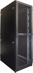 Шкаф серверный ЦМО (ШТК-М-42.8.12-48АА-9005) напольный 42U 800x1200мм пер.дв.перфор. задн.дв.перфор.2-хст. направл.под закл.гайки 1200кг черный 1055мм 176кг 180град. 2030мм IP20 металл