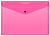 Конверт на кнопке Бюрократ Double Neon DNEPK803A4PINK A4 гориз. пластик 0.15мм розовый