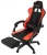 Кресло игровое Zombie Weaver черный/красный ткань/эко.кожа с подголов. крестов. пластик подст.для ног пластик черный