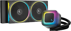 Система водяного охлаждения Deepcool LE240 PRO ARGB Soc-AM5/AM4/1200/1700/1851 черный 4-pin 28.2-33dB Al 280W 1347gr Ret (R-LE240PRO-BKAMMC-G-1)