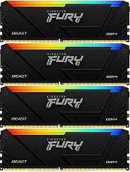 Память DDR4 4x8GB 3200MHz Kingston KF432C16BB2AK4/32 Fury Beast RGB RTL Gaming PC4-25600 CL16 DIMM 288-pin 1.35В dual rank с радиатором Ret