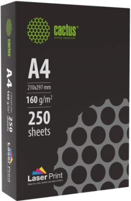 Бумага Cactus CS-LPA4160250 A4/160г/м2/250л./белый для лазерной печати