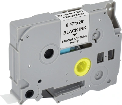 Картридж ленточный Cactus CS-TZES231 TZe-S231 черный на белом 12x8 для Brother 1010/1280/1280VP/2700VP