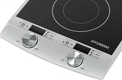 Плита Индукционная Hyundai HYC-0103 серебристый/черный стеклокерамика (настольная)