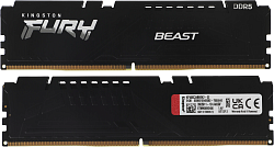 Память DDR5 2x16GB 6800MHz Kingston KF568C34BBEK2-32 Fury Beast RTL Gaming PC5-54400 CL34 DIMM 288-pin 1.4В kit dual rank с радиатором Ret