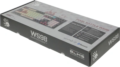 Клавиатура A4Tech Bloody WS98 Pixels Red механическая темно-серый/белый USB беспроводная BT/Radio Multimedia for gamer LED (WS98)