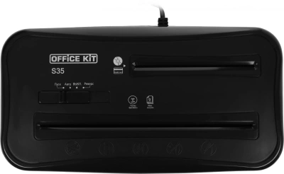 Шредер Office Kit S35 (секр.P-4) фрагменты 9лист. 14лтр. пл.карты CD