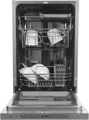 Посудомоечная машина встраив. Hyundai HBD 460 2100Вт узкая серебристый