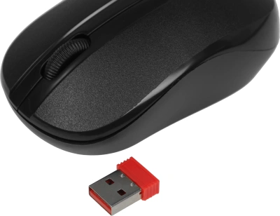 Мышь Defender Datum MM-285 черный оптическая 1600dpi беспров. USB 2but (52285)