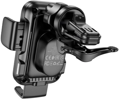 Держатель Hoco HW10 беспров.з/у. черный для для смартфонов 4.5-7" (JENNY THREE-AXIS FAST CHAR)