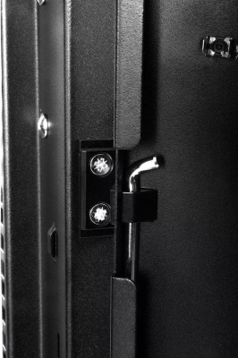 Шкаф коммутационный ЦМО (ШТК-М-18.6.6-1ААА-9005) напольный 18U 600x600мм пер.дв.стекл задн.дв.стал.лист 2 бок.пан. направл.под закл.гайки 270кг черный 455мм 48.6кг 180град. 960мм IP20 сталь