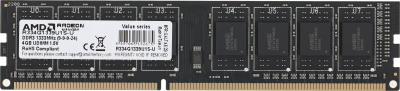 Память DDR3 4Gb 1333MHz AMD R334G1339U1S-U R3 Value RTL PC3-10600 CL9 DIMM 240-pin 1.5В Ret
