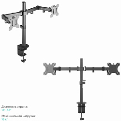 Кронштейн для мониторов Onkron D221E черный 13"-32" макс.16кг настольный поворот и наклон