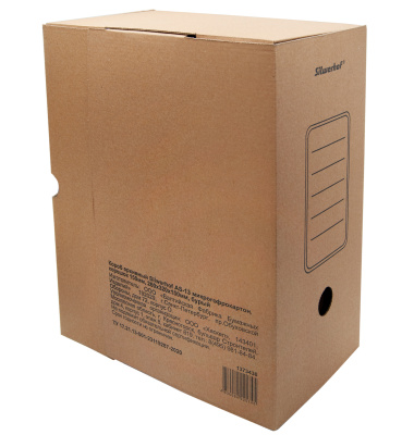 Короб архивный Silwerhof КА-150БУРЫЙ микрогофрокартон корешок 150мм 260x325x150мм бурый