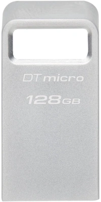 Флеш Диск Kingston 128GB DataTraveler Micro DTMC3G2/128GB USB3.2 серебристый