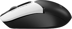 Мышь A4Tech Fstyler FG12S Panda белый/черный оптическая 1200dpi silent беспров. USB 3but