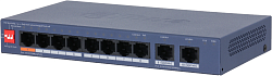 Коммутатор Dahua DH-CS4010-8ET2GT-60 8x100Мбит/с 2x1Гбит/с 2xКомбо(1000BASE-T/SFP) управляемый