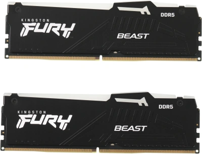 Память DDR5 2x16Gb 5200MHz Kingston KF552C40BBAK2-32 Fury Beast RGB RTL Gaming PC5-41600 CL40 DIMM 288-pin 1.25В single rank с радиатором Ret