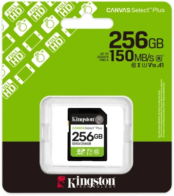 Флеш карта SDXC 256GB Kingston SDS3/256GB Canvas Select Plus w/o adapter